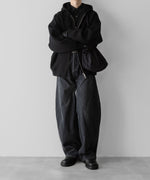 画像をギャラリービューアに読み込む, ssstein(シュタイン)のCOTTON DOUBLE KNIT TUCKED ZIP HOODIE - BLACKの公式通販サイトsession福岡セレクトショップ
