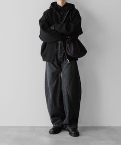 ssstein(シュタイン)のCOTTON DOUBLE KNIT TUCKED ZIP HOODIE - BLACKの公式通販サイトsession福岡セレクトショップ