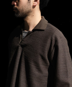 ssstein / シュタイン】SLUB COTTON KNIT SKIPPER LS - KHAKI | 公式