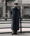 【 VEIN 】FIBRIL POPLIN PADDING BALMACAAN COAT - BLACK