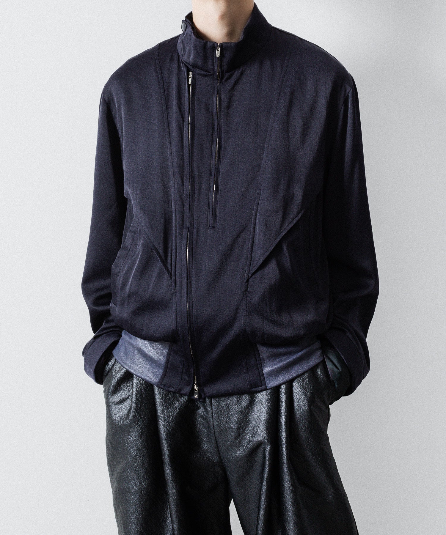 ANTHEM A アンセムエー FROSTING SATIN RIDING JACKETのNAVY公式通販サイトsession福岡セレクトショップ