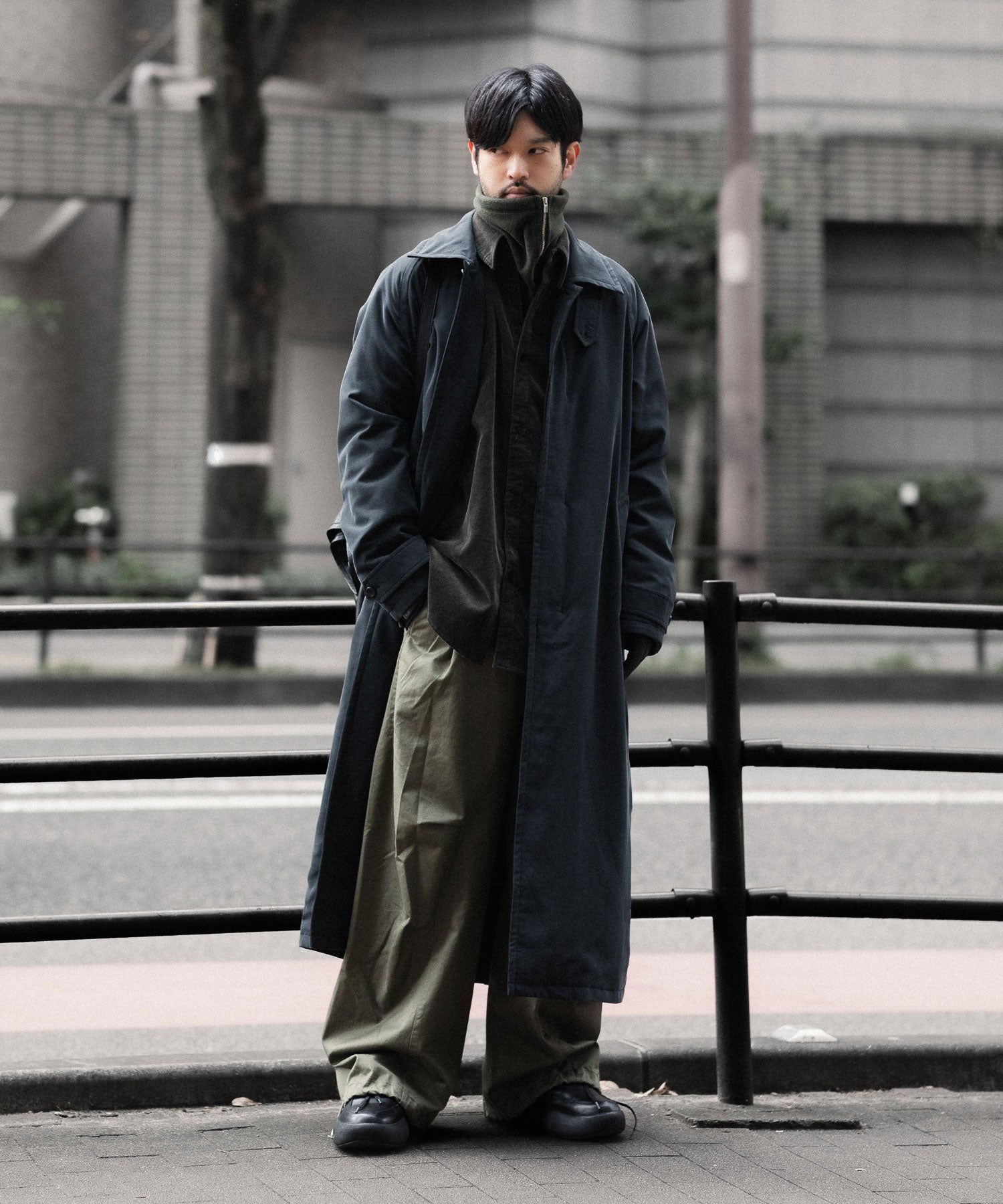 VEIN ヴェインのFIBRIL POPLIN PADDING BALMACAAN COAT - BLACKの公式通販サイトsession福岡セレクトショップ