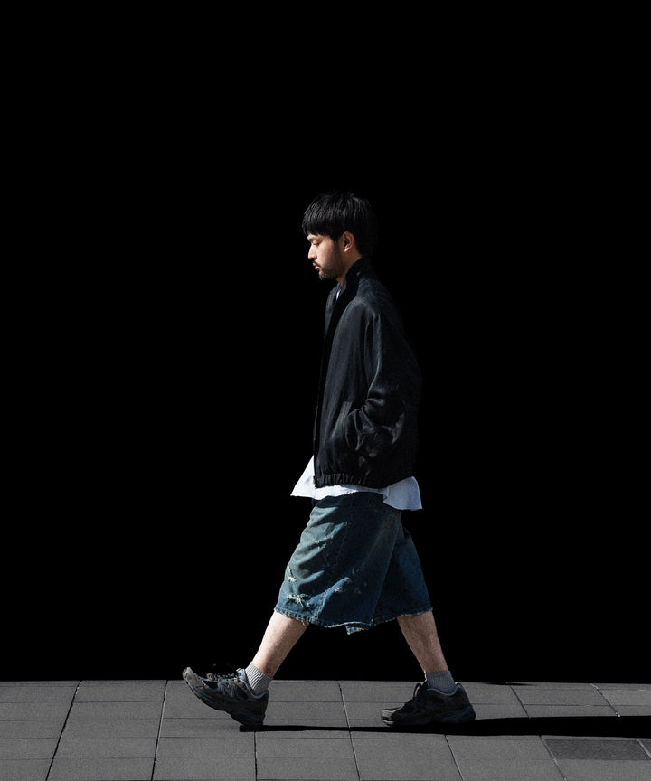 ssstein(シュタイン)のVIS/LI BRIGHT TWILL SHIRRED LIGHT ZIP JACKET - BLACKの公式通販サイトsession福岡セレクトショップ
