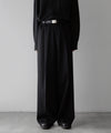 【stein】EXTRA WIDE TROUSERS - BLACK(2/90 WOOL)