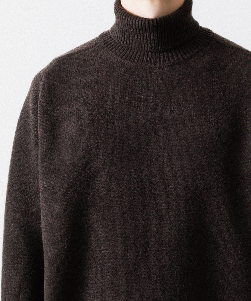 ssstein(シュタイン)のEXTRA FINE WOOL WARM KNIT TURTLE NECK LS - DARK BROWNの公式通販サイトsession福岡セレクトショップ