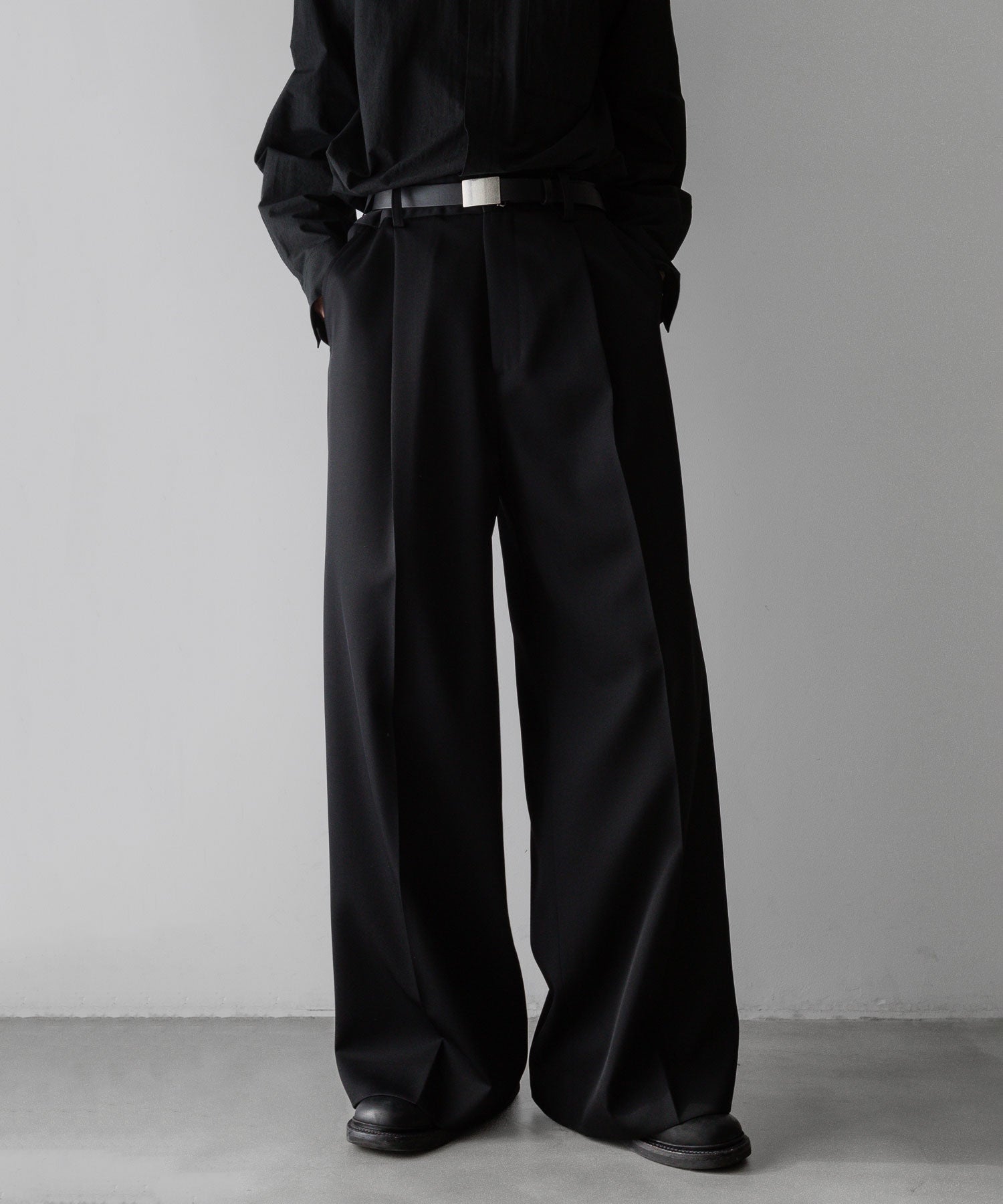 【stein/シュタイン】EXTRA WIDE TROUSERS　ブラック　S290Supe