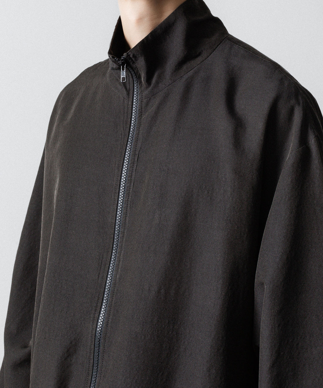 ssstein(シュタイン)のWOOL/SILK SHIRRED LIGHT ZIP JACKET - DARK CHARCOALの公式通販サイトsession福岡セレクトショップ