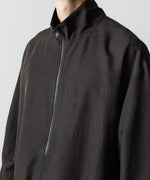 画像をギャラリービューアに読み込む, ssstein(シュタイン)のWOOL/SILK SHIRRED LIGHT ZIP JACKET - DARK CHARCOALの公式通販サイトsession福岡セレクトショップ
