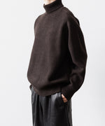 画像をギャラリービューアに読み込む, ssstein(シュタイン)のEXTRA FINE WOOL WARM KNIT TURTLE NECK LS - DARK BROWNの公式通販サイトsession福岡セレクトショップ
