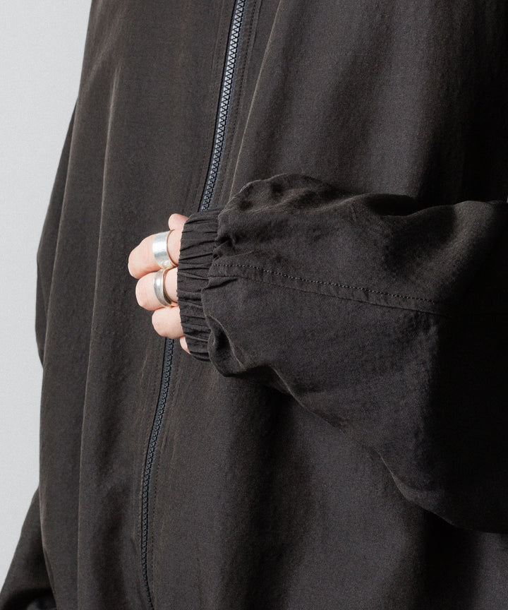ssstein(シュタイン)のWOOL/SILK SHIRRED LIGHT ZIP JACKET - DARK CHARCOALの公式通販サイトsession福岡セレクトショップ