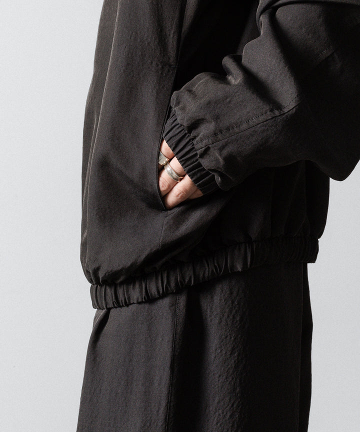 ssstein(シュタイン)のWOOL/SILK SHIRRED LIGHT ZIP JACKET - DARK CHARCOALの公式通販サイトsession福岡セレクトショップ