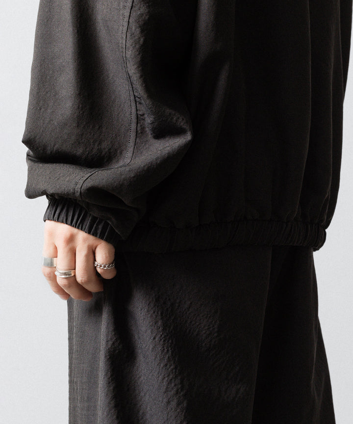 ssstein(シュタイン)のWOOL/SILK SHIRRED LIGHT ZIP JACKET - DARK CHARCOALの公式通販サイトsession福岡セレクトショップ