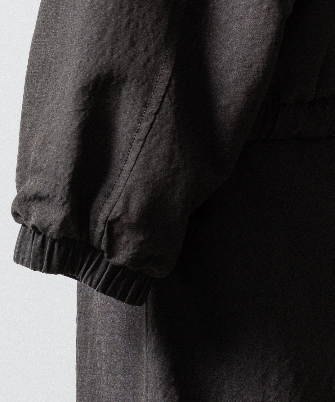 ssstein(シュタイン)のWOOL/SILK SHIRRED LIGHT ZIP JACKET - DARK CHARCOALの公式通販サイトsession福岡セレクトショップ
