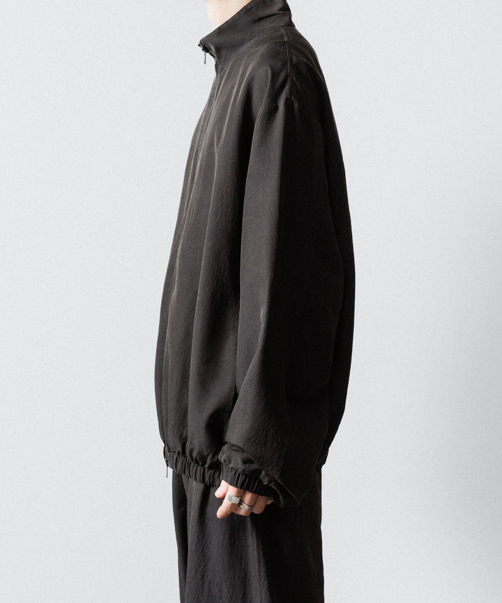 ssstein(シュタイン)のWOOL/SILK SHIRRED LIGHT ZIP JACKET - DARK CHARCOALの公式通販サイトsession福岡セレクトショップ