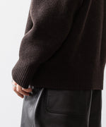 画像をギャラリービューアに読み込む, ssstein(シュタイン)のEXTRA FINE WOOL WARM KNIT TURTLE NECK LS - DARK BROWNの公式通販サイトsession福岡セレクトショップ
