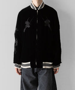 ssstein(シュタイン)×KEITAMARUYAMAのVINTAGE SATIN / VELVET REVERSIBLE ZIP JACKET - GREIGE×BLACKの公式通販サイトsession福岡セレクトショップ