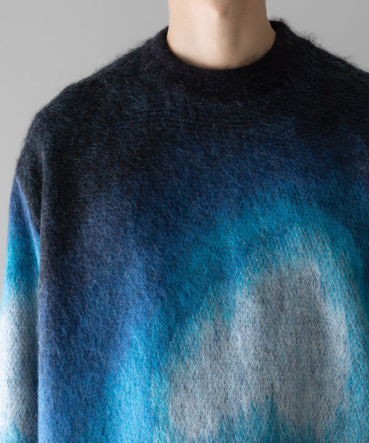 stein(シュタイン)の24SSコレクションGRADATION MOHAIR KNIT LSのBLUE BLACK GRADATION 公式通販サイトsession福岡セレクトショップ