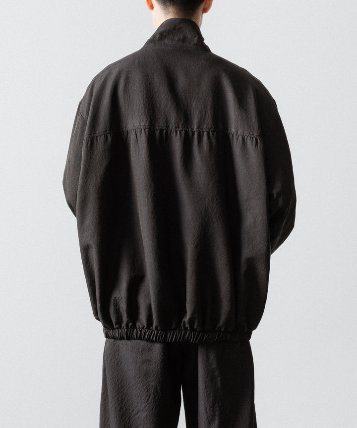 ssstein(シュタイン)のWOOL/SILK SHIRRED LIGHT ZIP JACKET - DARK CHARCOALの公式通販サイトsession福岡セレクトショップ