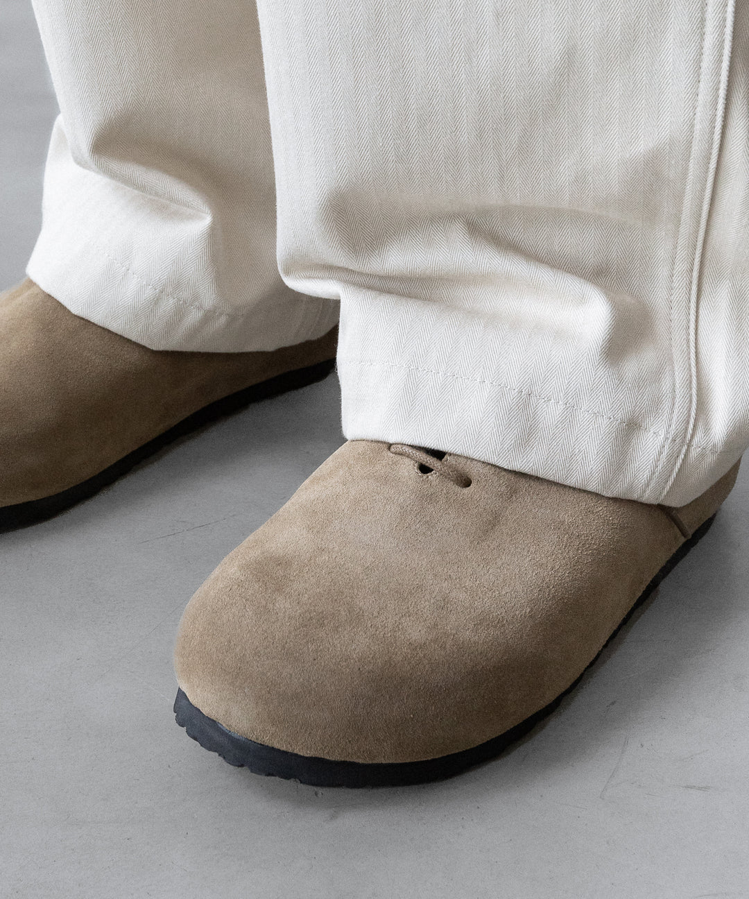 【INTÉRIM】ORGANIC COTTON HBT TWILL BAKER PANTS - IVORY