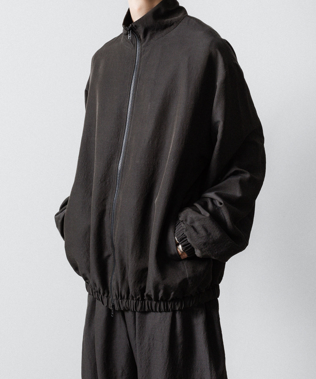 ssstein(シュタイン)のWOOL/SILK SHIRRED LIGHT ZIP JACKET - DARK CHARCOALの公式通販サイトsession福岡セレクトショップ