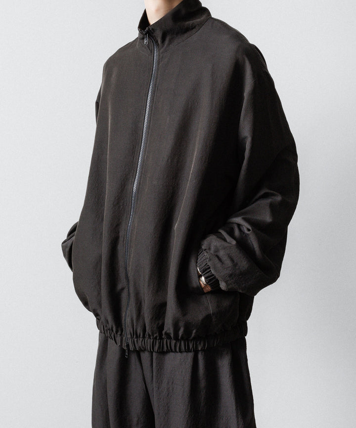 ssstein(シュタイン)のWOOL/SILK SHIRRED LIGHT ZIP JACKET - DARK CHARCOALの公式通販サイトsession福岡セレクトショップ