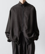 画像をギャラリービューアに読み込む, ssstein(シュタイン)のWOOL/SILK SHIRRED LIGHT ZIP JACKET - DARK CHARCOALの公式通販サイトsession福岡セレクトショップ
