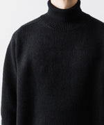 画像をギャラリービューアに読み込む, ssstein(シュタイン)のEXTRA FINE WOOL WARM KNIT TURTLE NECK LS - BLACKの公式通販サイトsession福岡セレクトショップ
