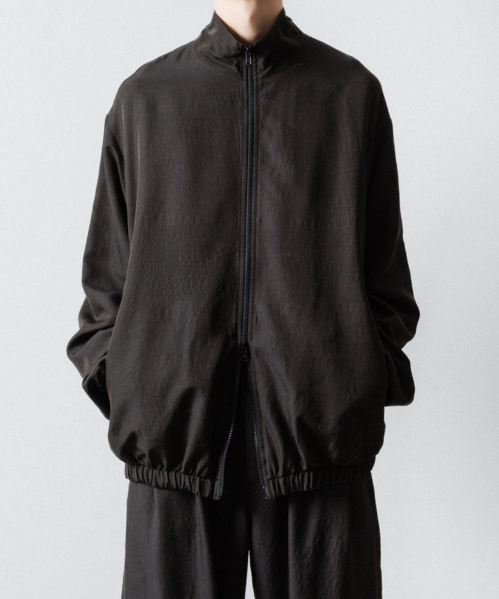 ssstein(シュタイン)のWOOL/SILK SHIRRED LIGHT ZIP JACKET - DARK CHARCOALの公式通販サイトsession福岡セレクトショップ