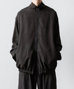 画像をギャラリービューアに読み込む, ssstein(シュタイン)のWOOL/SILK SHIRRED LIGHT ZIP JACKET - DARK CHARCOALの公式通販サイトsession福岡セレクトショップ
