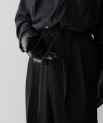 画像をギャラリービューアに読み込む, ssstein(シュタイン)のTWO TUCK EASY TROUSERS - BLACKの公式通販サイトsession福岡セレクトショップ
