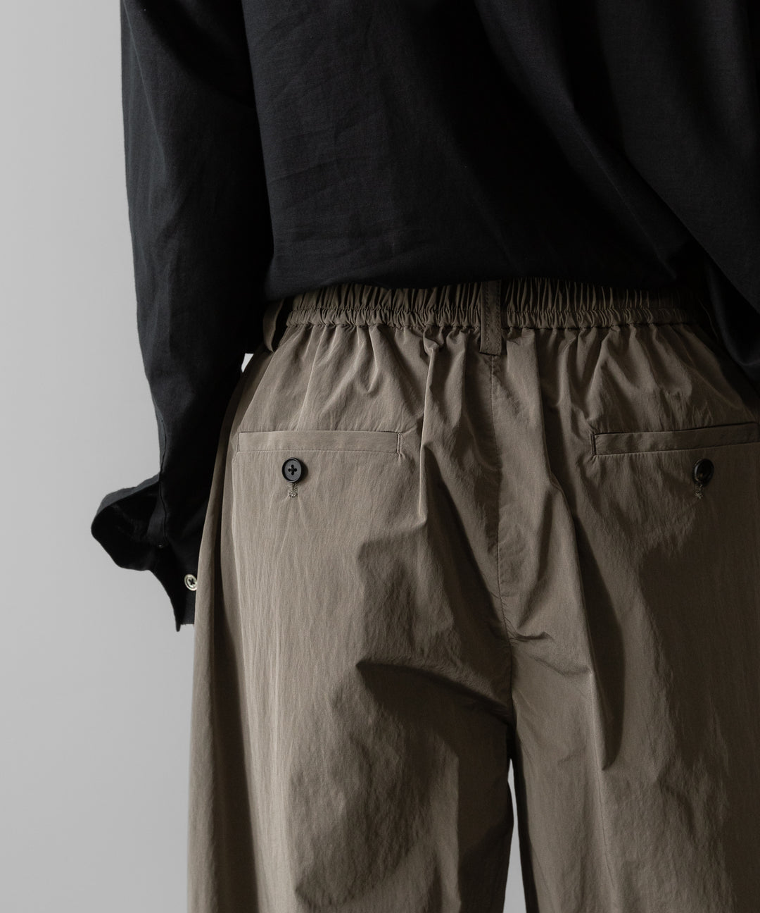 ssstein(シュタイン)のWINDPROOF NYLON WIDE EASY SHORT TROUSERS - TAUPEの公式通販サイトsession福岡セレクトショップ