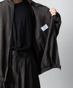 画像をギャラリービューアに読み込む, ssstein(シュタイン)のWOOL/SILK SHIRRED LIGHT ZIP JACKET - DARK CHARCOALの公式通販サイトsession福岡セレクトショップ
