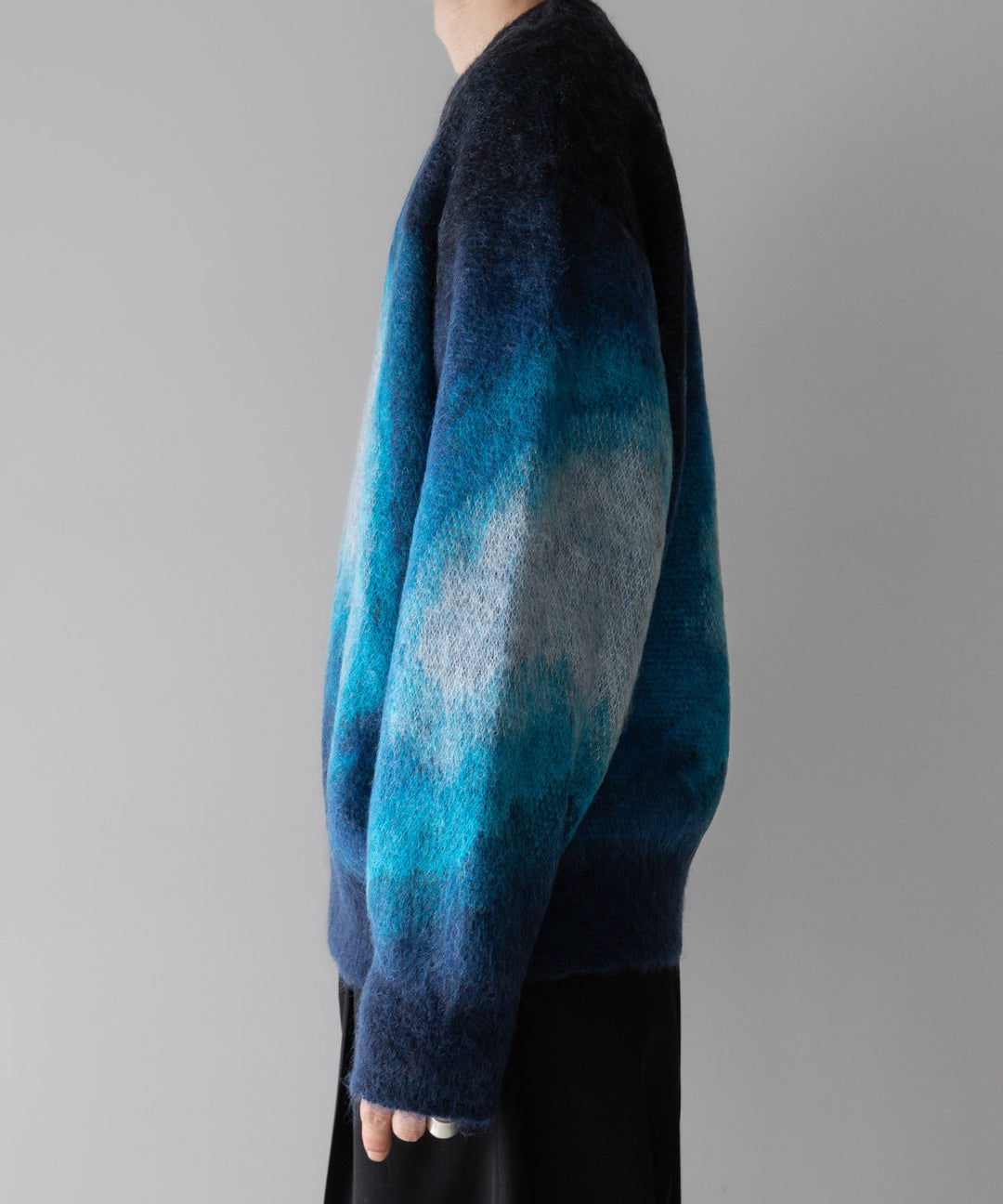 stein(シュタイン)の24SSコレクションGRADATION MOHAIR KNIT LSのBLUE BLACK GRADATION 公式通販サイトsession福岡セレクトショップ