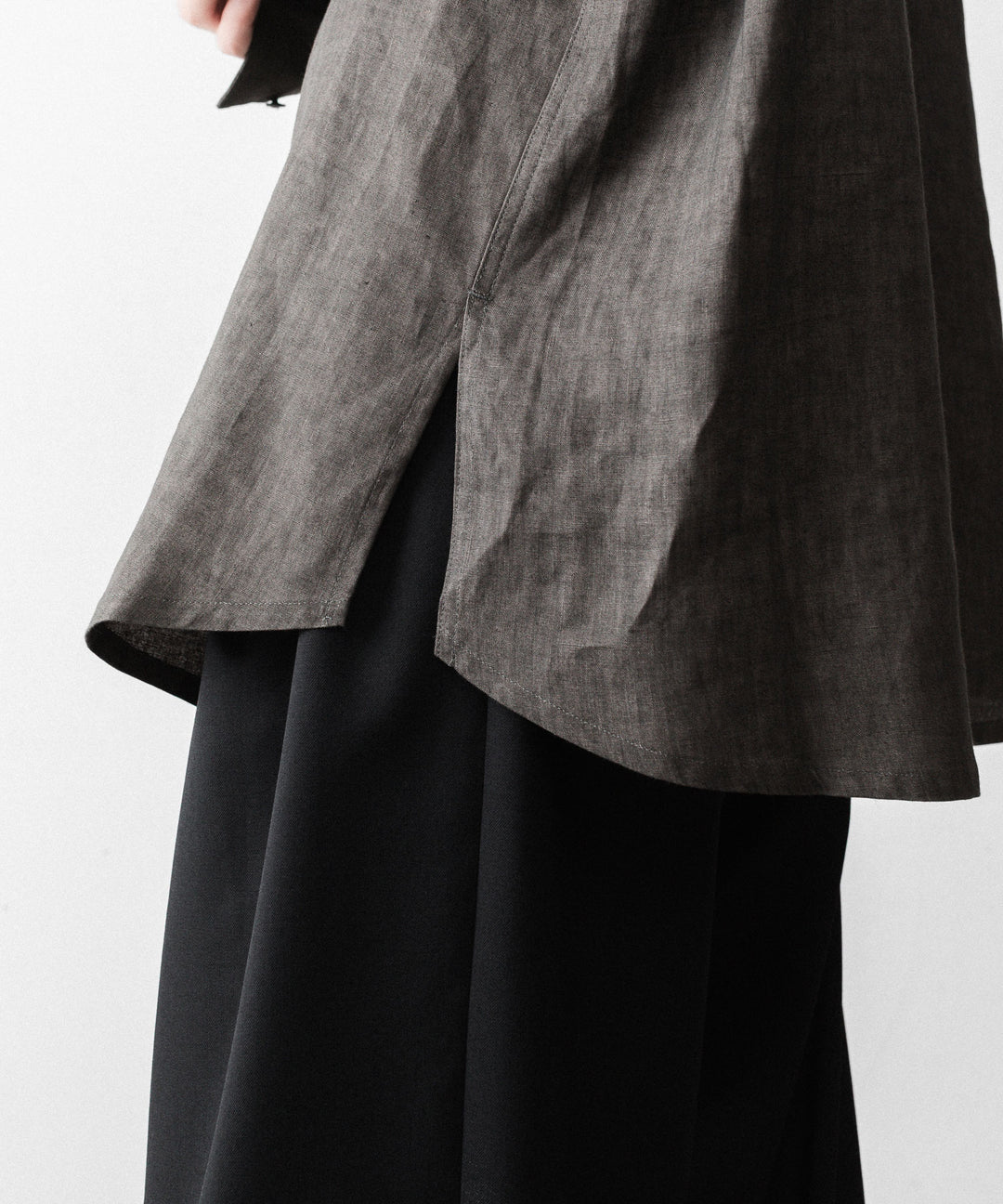 nakedgauge(ネイキッドゲージ)のSUMI LINEN BIG SHIRT - CHARCOAL GRAYの公式通販サイトsession福岡セレクトショップ