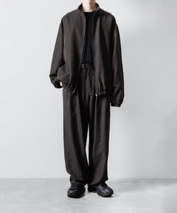 ssstein / シュタイン】WOOL/SILK WIDE EASY TROUSERS - DARK CHARCOAL
