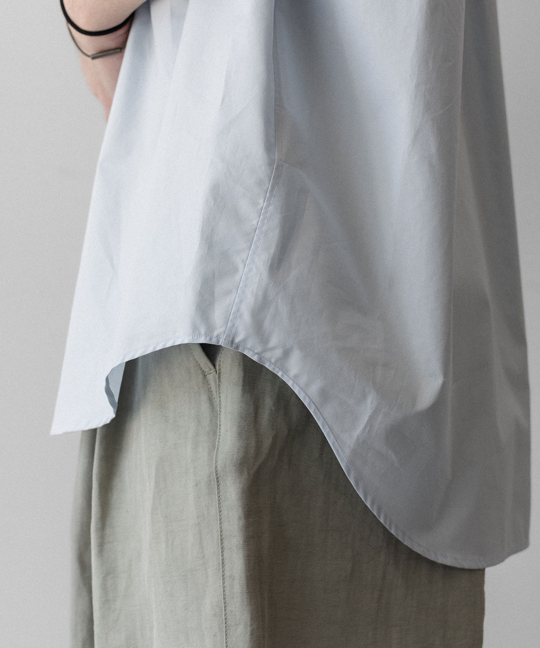 【ssstein】OVERSIZED SS SHIRT - OFF BLUE