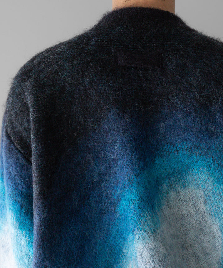 stein(シュタイン)の24SSコレクションGRADATION MOHAIR KNIT LSのBLUE BLACK GRADATION 公式通販サイトsession福岡セレクトショップ