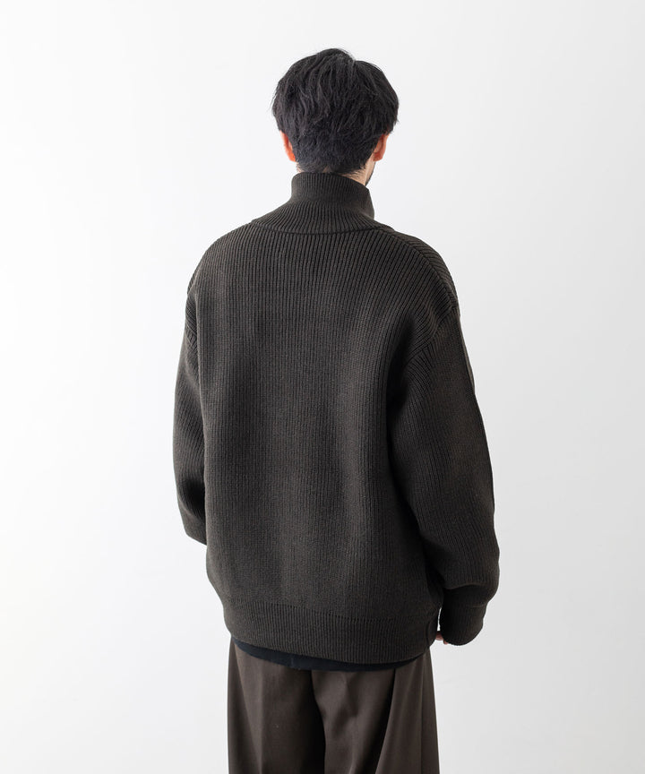 stein(シュタイン)の23AWコレクションOVERSIZED DRIVERS KNIT ZIP JACKETのMILITARY KHAKI