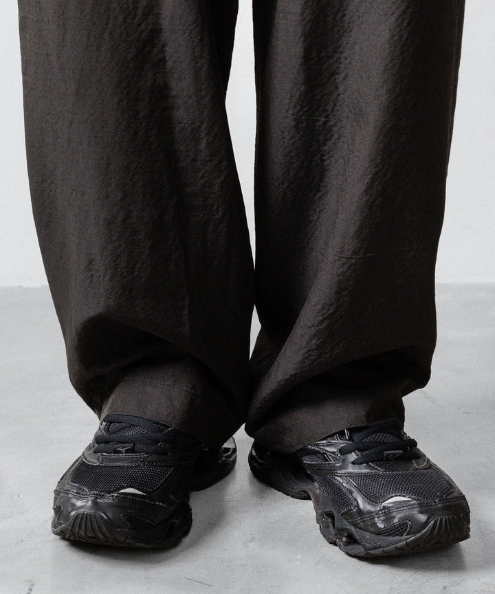 【ssstein】WOOL/SILK WIDE EASY TROUSERS - DARK CHARCOAL
