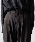 画像をギャラリービューアに読み込む, ssstein(シュタイン)のWOOL/SILK WIDE EASY TROUSERS - DARK CHARCOALの公式通販サイトsession福岡セレクトショップ
