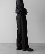 画像をギャラリービューアに読み込む, ssstein(シュタイン)のTWO TUCK EASY TROUSERS - BLACKの公式通販サイトsession福岡セレクトショップ
