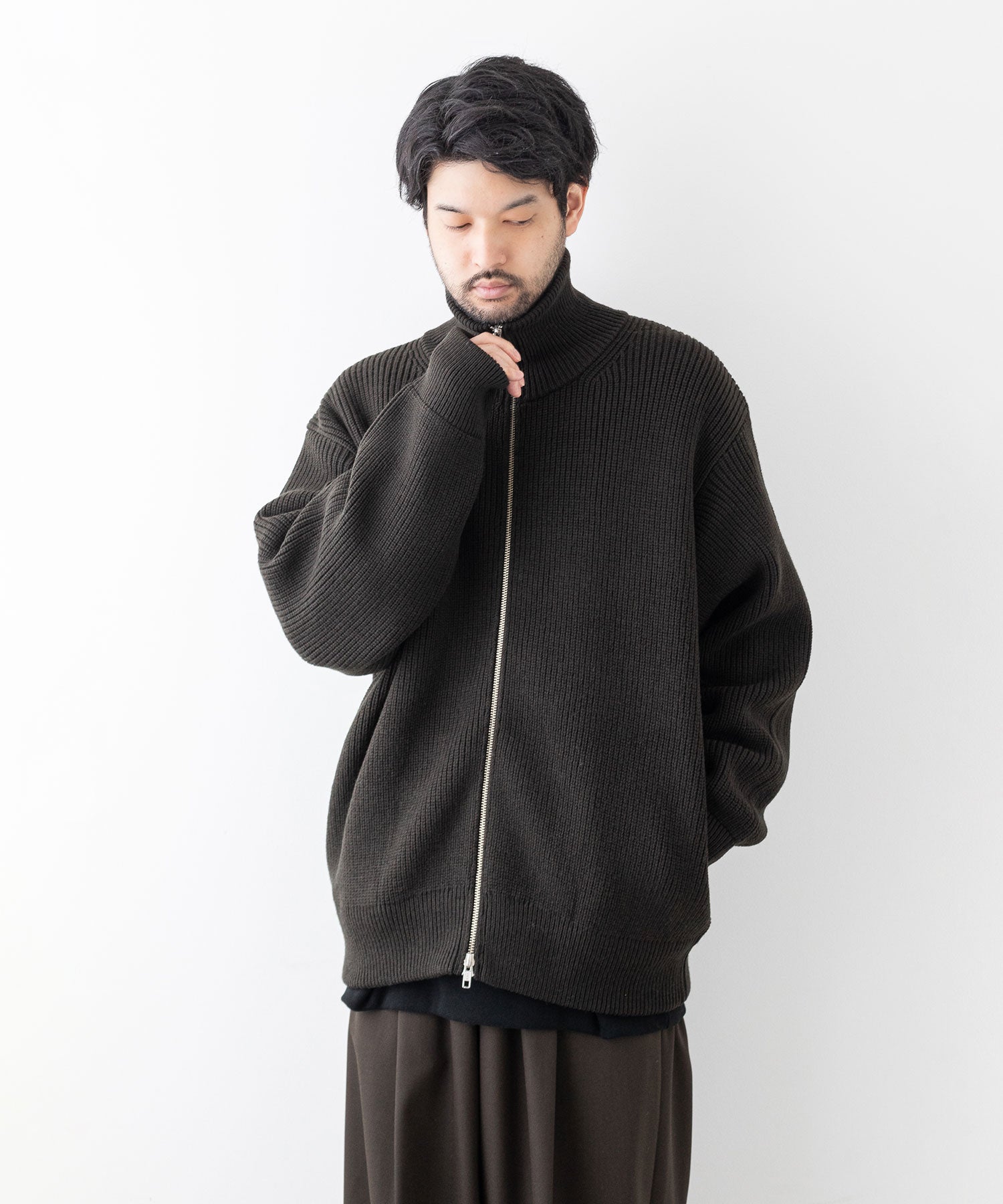 stein OVERSIZED DRIVERS KNIT ZIP JACKET23AWになります