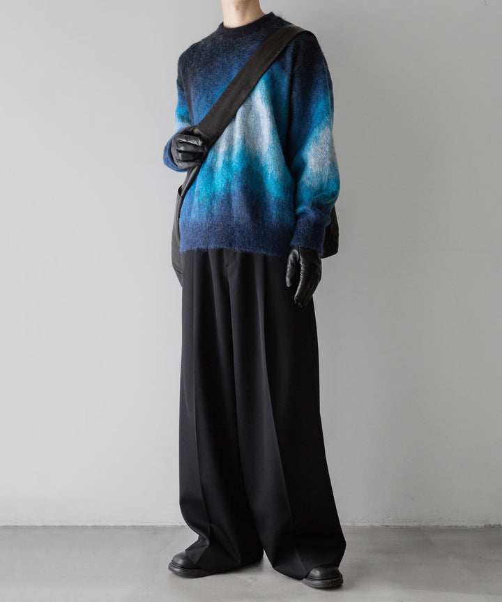 stein(シュタイン)の24SSコレクションGRADATION MOHAIR KNIT LSのBLUE BLACK GRADATION 公式通販サイトsession福岡セレクトショップ