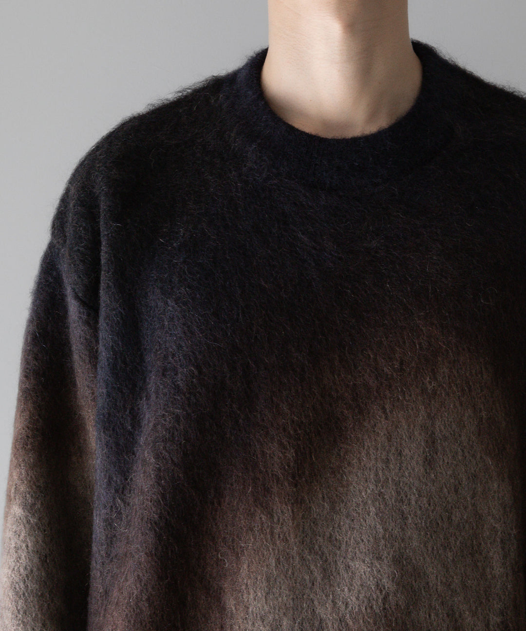 stein(シュタイン)の24SSコレクションGRADATION MOHAIR KNIT LSのCAMEL NAVY GRADATION公式通販サイトsession福岡セレクトショップ