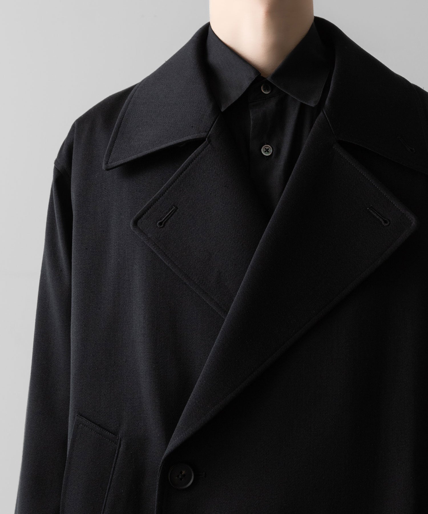 ssstein(シュタイン)のW/SI SATIN OVERSIZED DOUBLE BREAST BLOUSON - BLACKの公式通販サイトsession福岡セレクトショップ