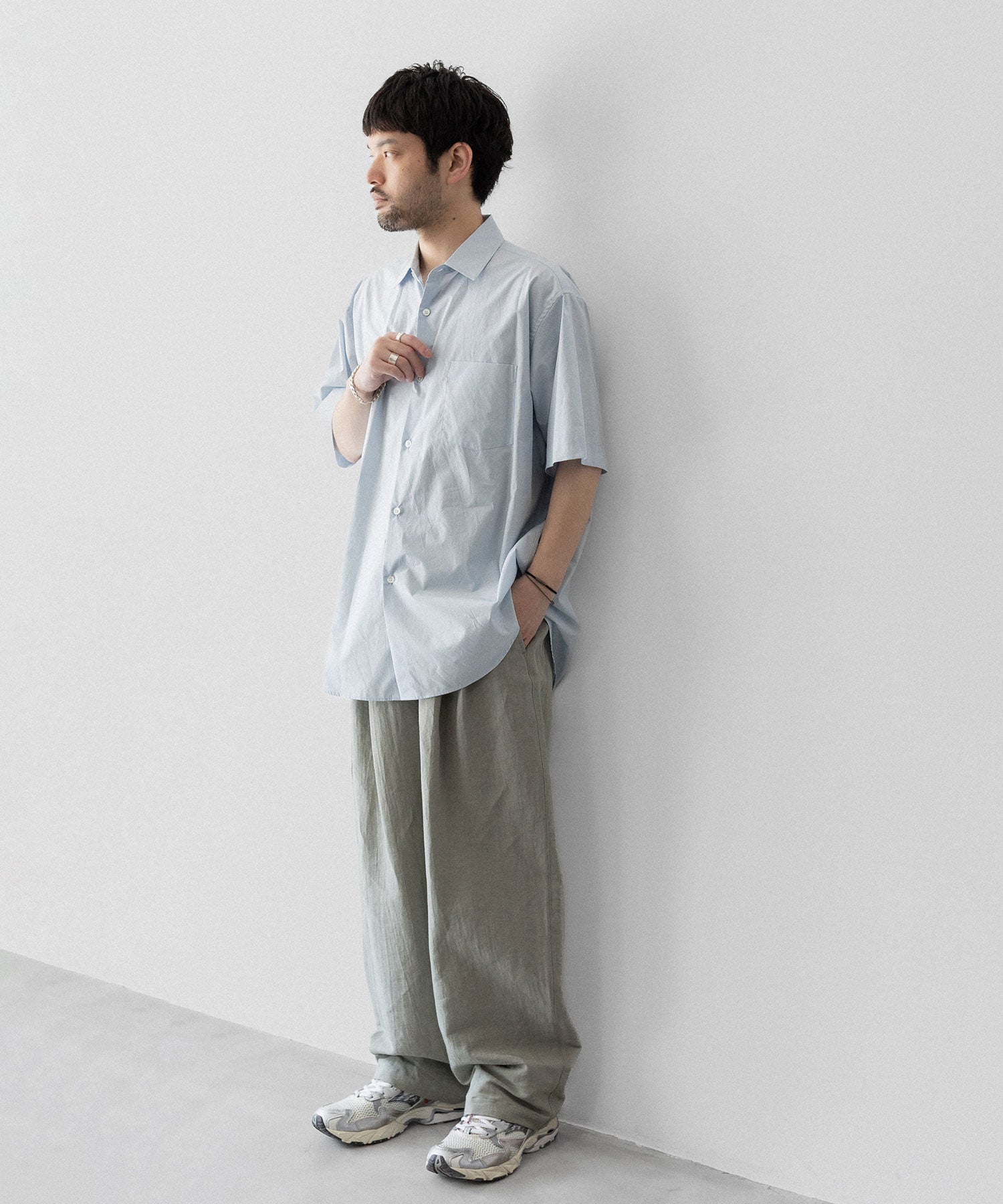 ssstein / シュタイン】OVERSIZED SS SHIRT - OFF BLUE | 公式通販
