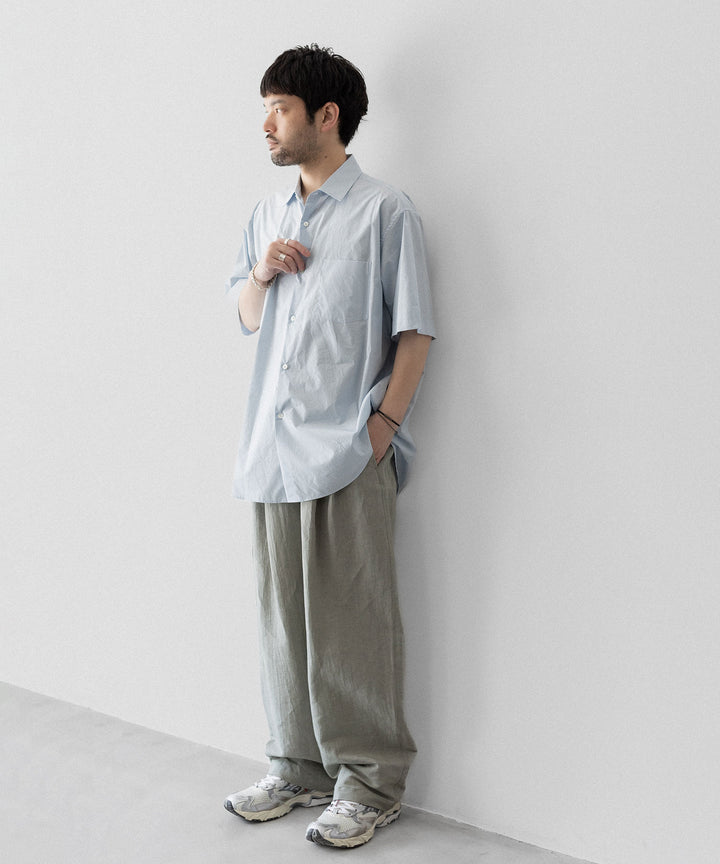 【ssstein】OVERSIZED SS SHIRT - OFF BLUE