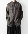 【nakedgauge】 SUMI LINEN BIG SHIRT - CHARCOAL GRAY