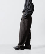 画像をギャラリービューアに読み込む, ssstein(シュタイン)のWOOL/SILK WIDE EASY TROUSERS - DARK CHARCOALの公式通販サイトsession福岡セレクトショップ
