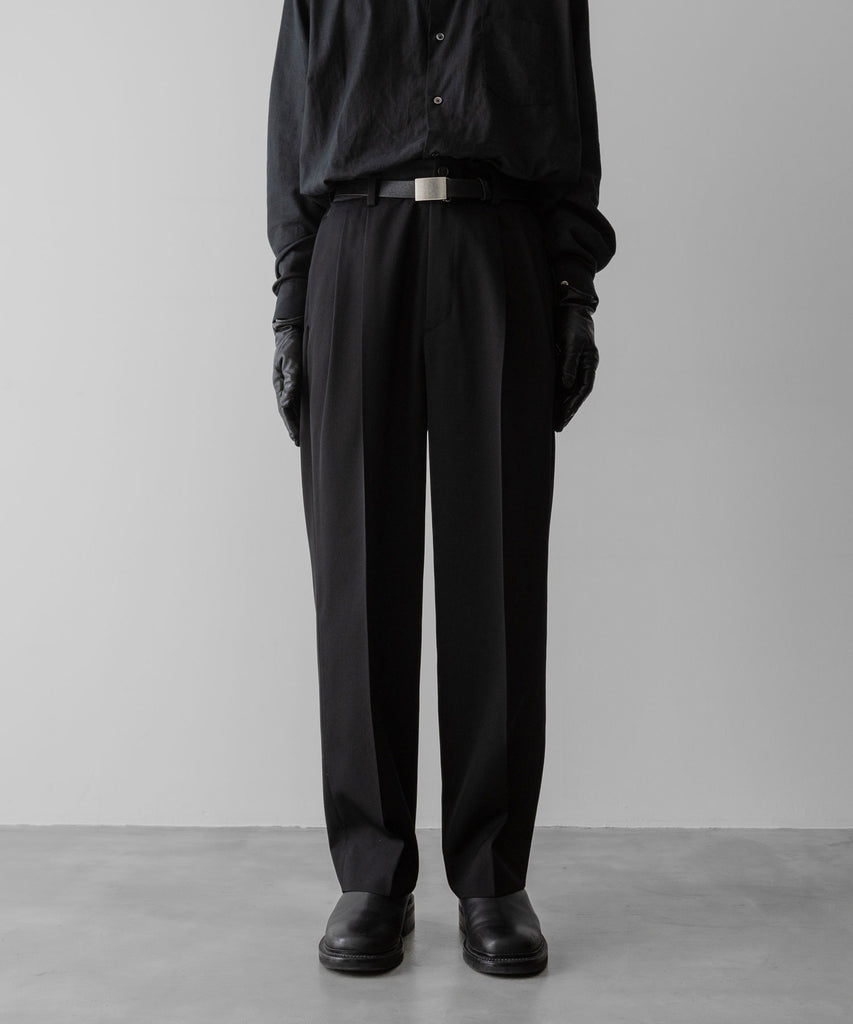 ssstein / シュタイン】TWO TUCK EASY TROUSERS - BLACK | 公式通販
